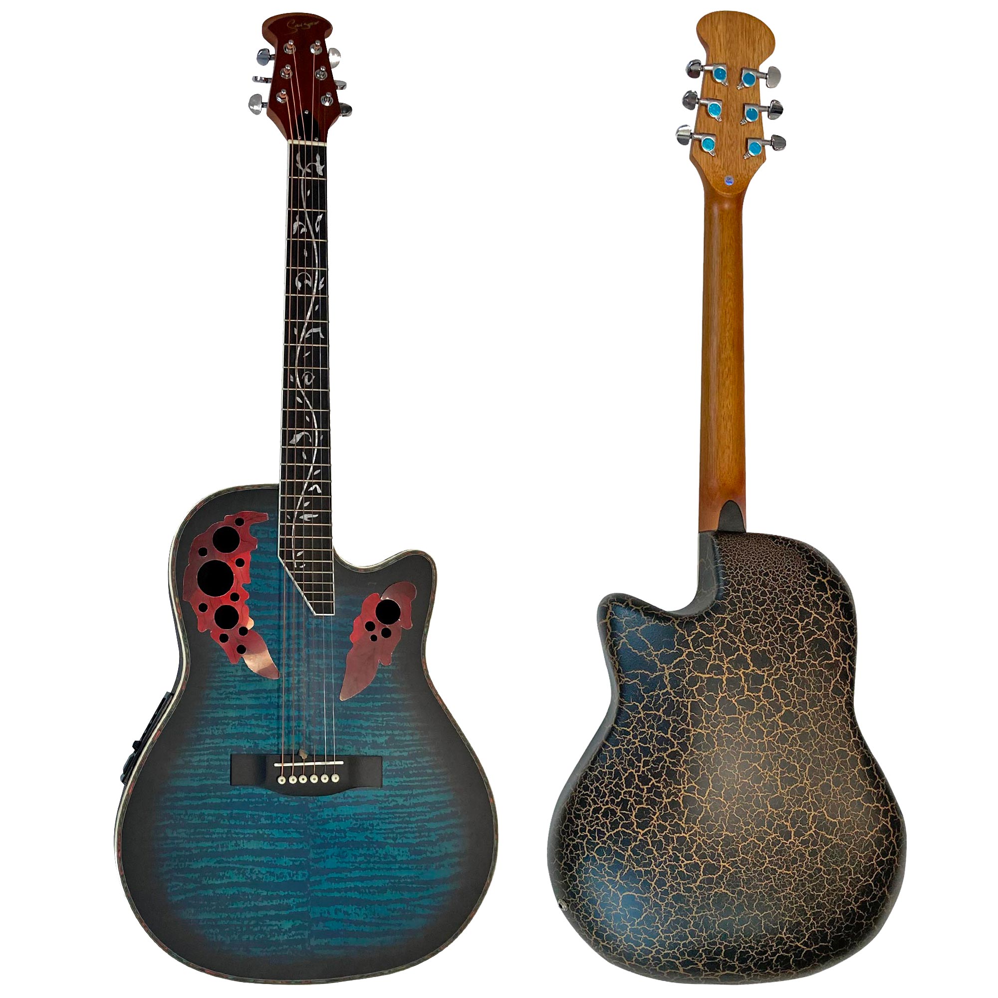 GUITARRA ELECTROACUSTICA OVATION | AZUL FLAMEADO – foto 1
